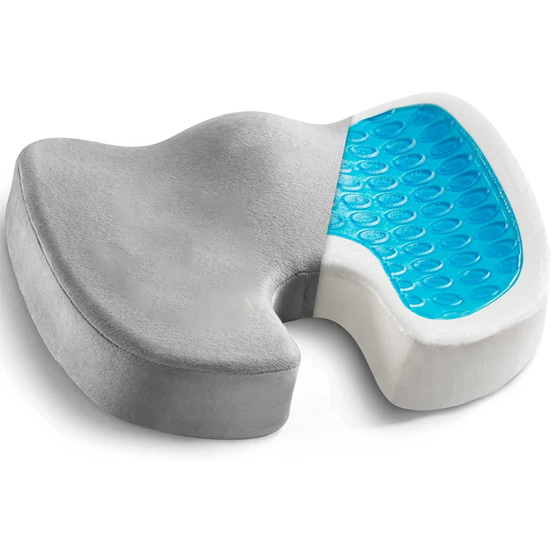 Gel seat cushion to relieve back and buttom pain