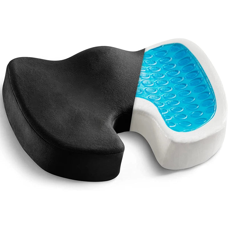 Gel seat cushion to relieve back and buttom pain