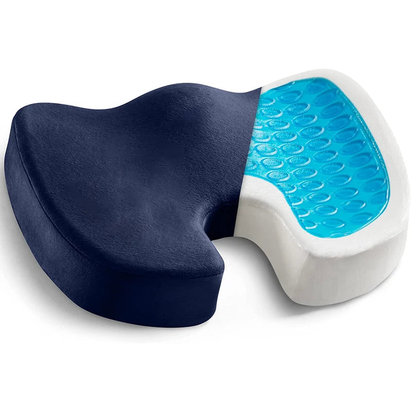 Gel seat cushion to relieve back and buttom pain