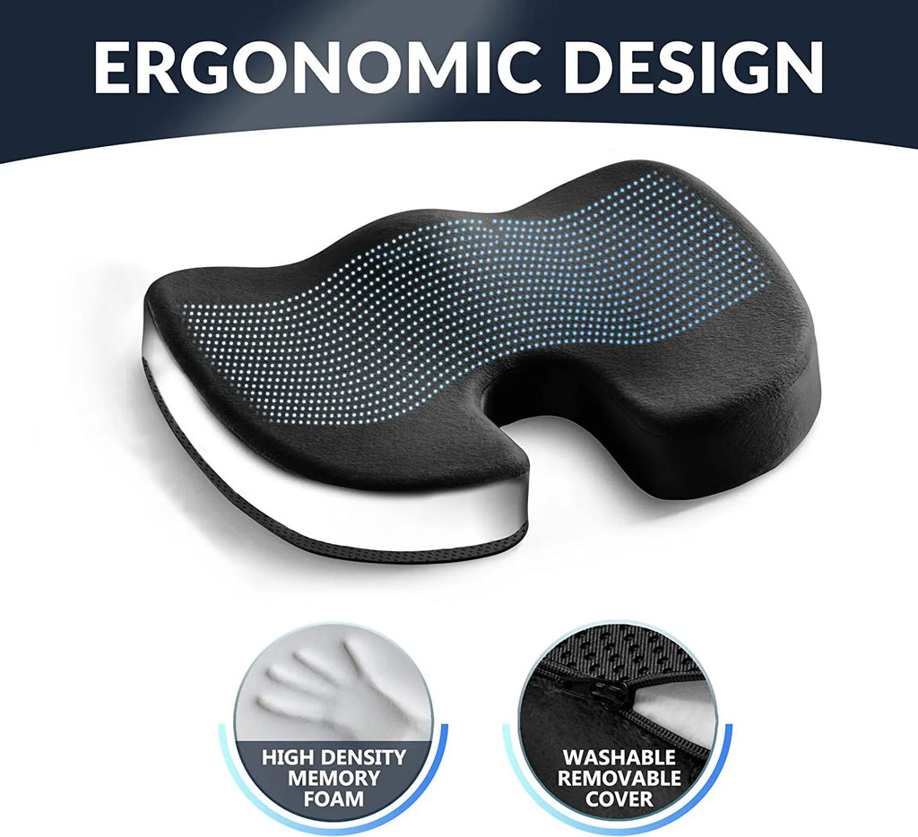 Gel seat cushion to relieve back and buttom pain